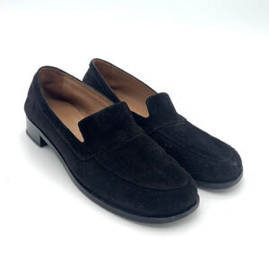 The Row Tippi Black Suede Loafer Women EU 40 US 10 Slip-On Made Italy
